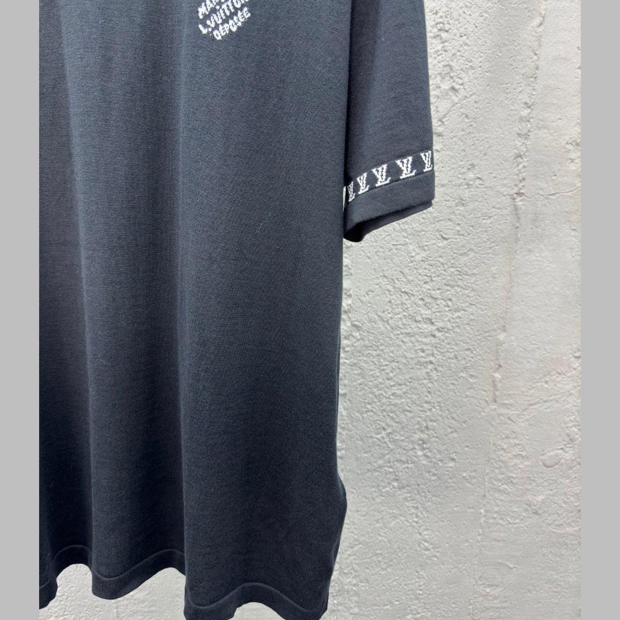Louis Vuitton Short-Sleeved Cotton Crewneck  1AGKMG - FashionPlug