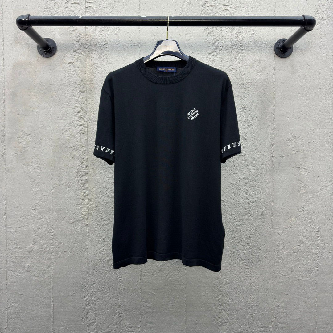 Louis Vuitton Short-Sleeved Cotton Crewneck  1AGKMG - FashionPlug