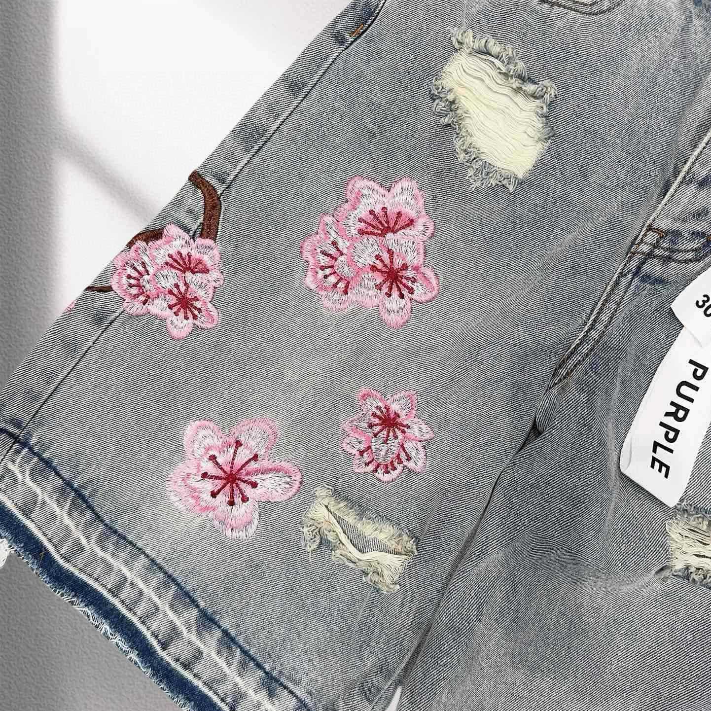 Purple-Brand Denim Shorts    1365 - FashionPlug