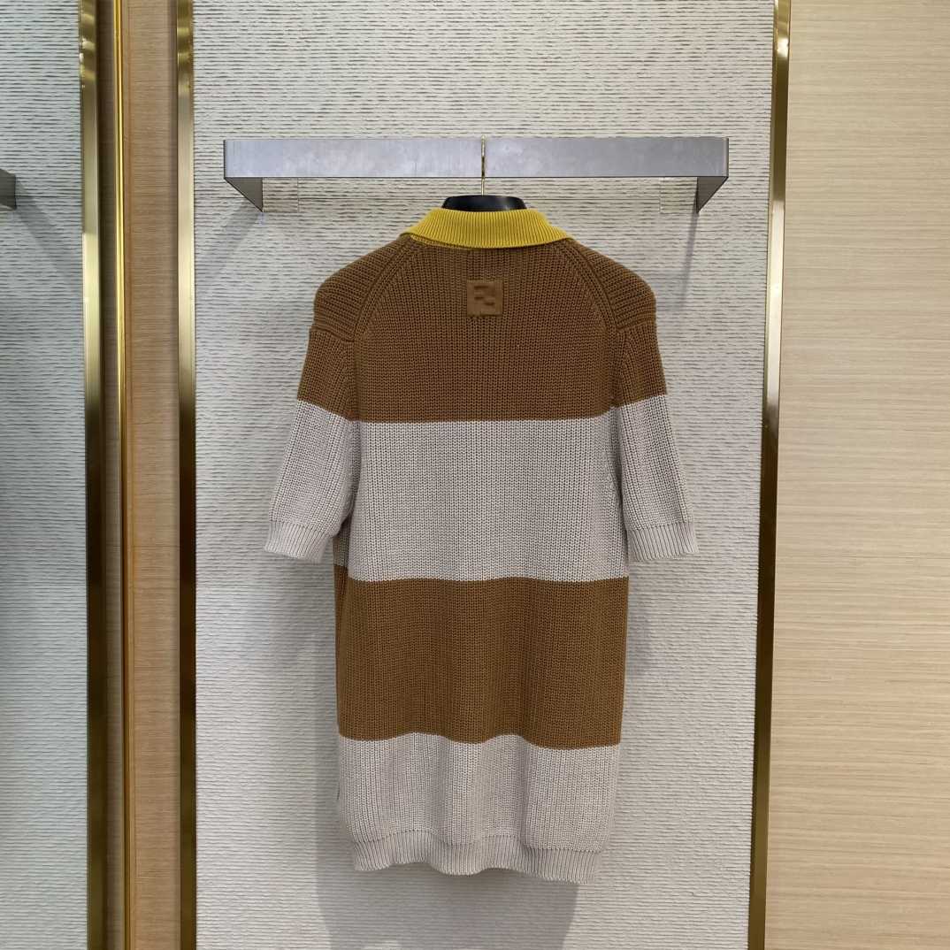 Fendi Yellow And Beige Cotton Jersey Polo Shirt - FashionPlug