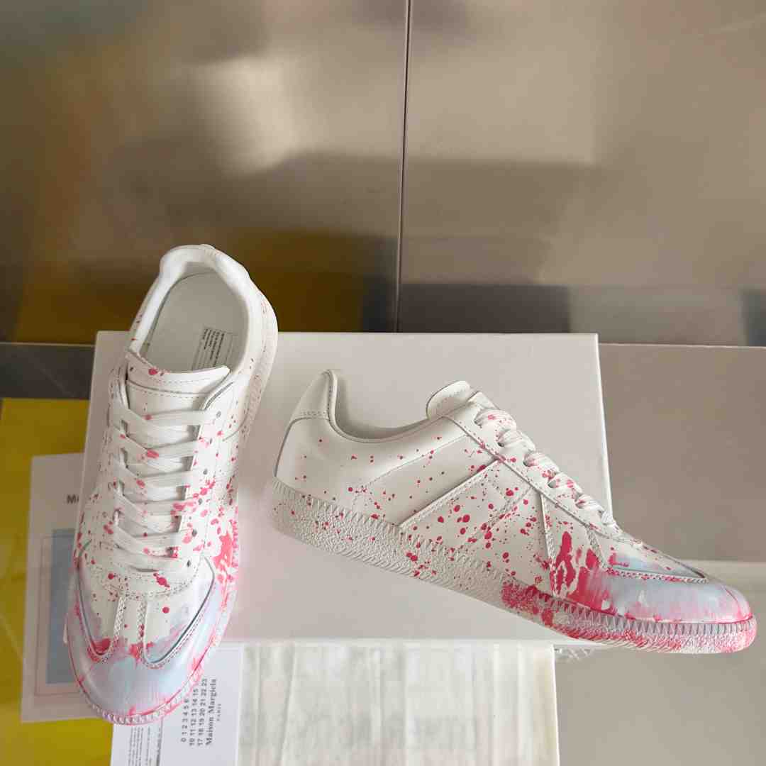 Maison Margiela Replica 'Paint Splatter - White Red' - FashionPlug