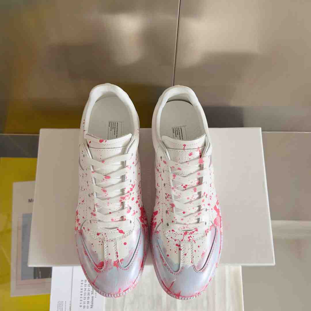 Maison Margiela Replica 'Paint Splatter - White Red' - FashionPlug