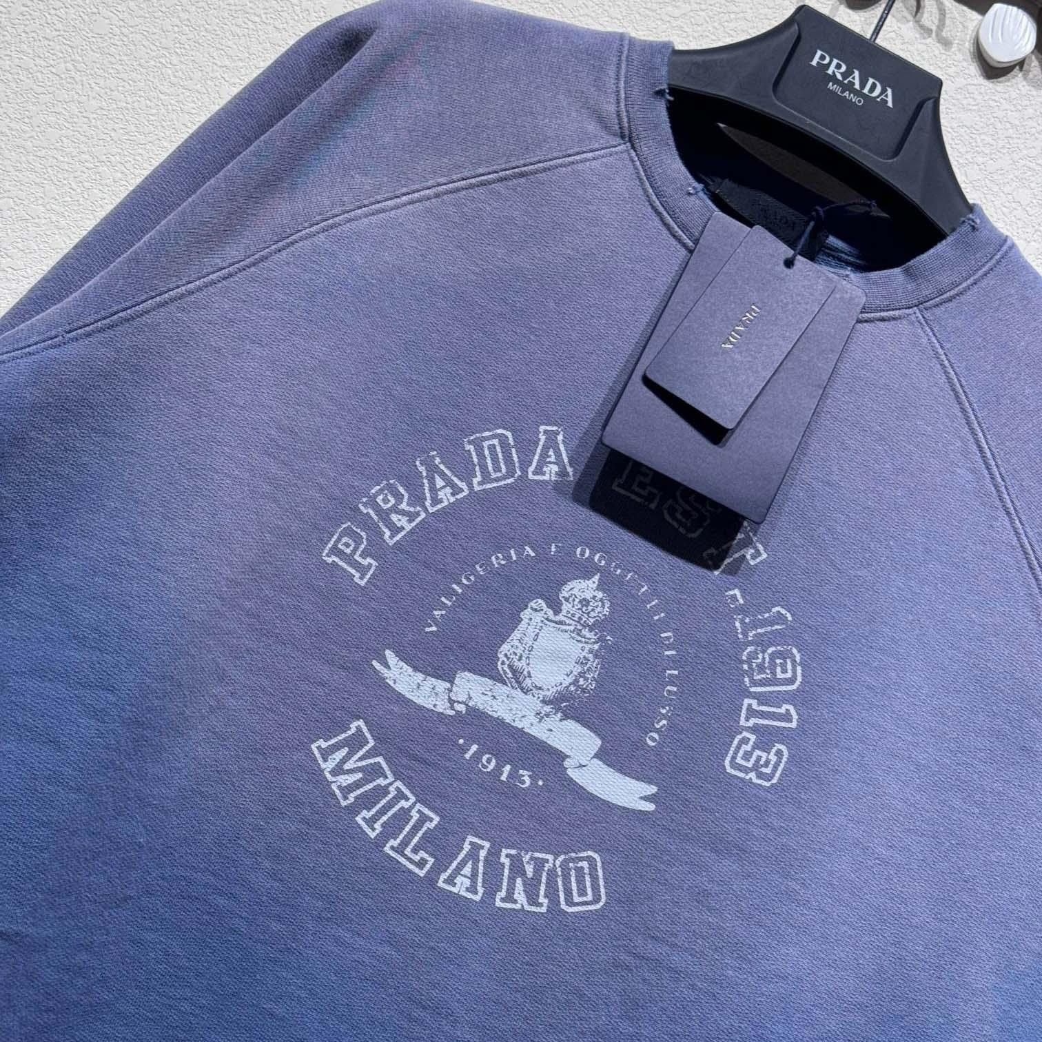 Prada Cotton Fleece Sweatshirt - FashionPlug