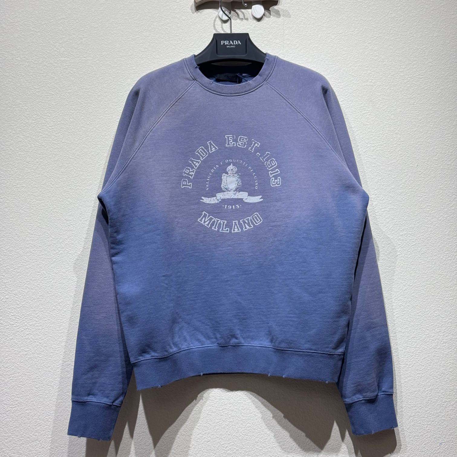 Prada Cotton Fleece Sweatshirt - FashionPlug