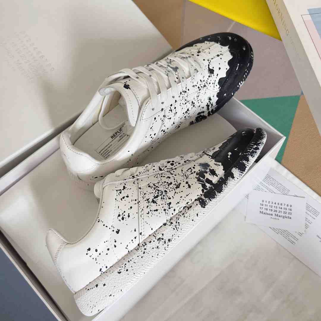Maison Margiela Replica 'Paint Splatter - White Black' - FashionPlug