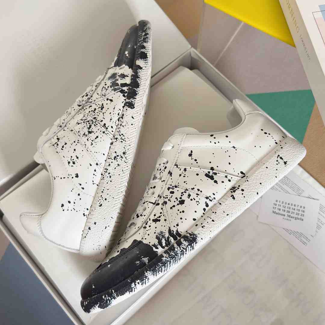 Maison Margiela Replica 'Paint Splatter - White Black' - FashionPlug