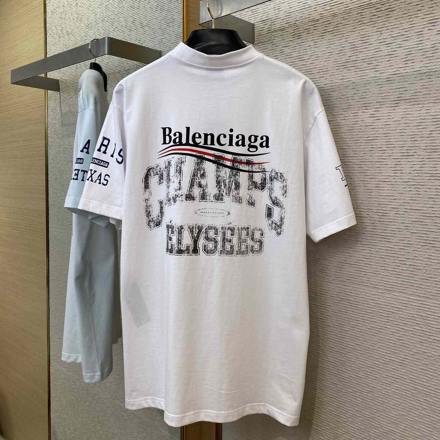 Balenciaga Overlayer Political Campaign T-Shirt Small Fit In White  - FashionPlug