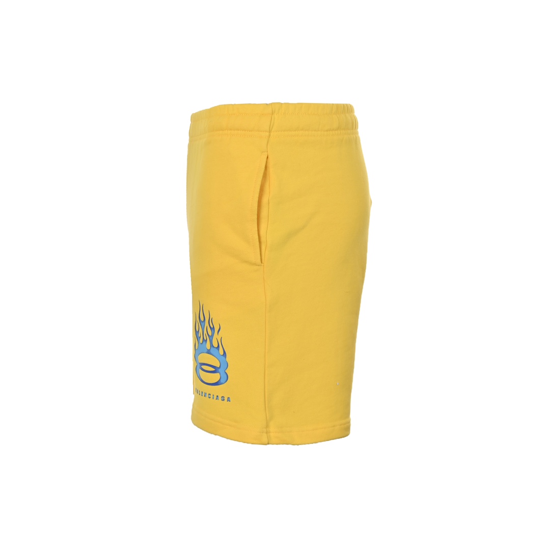 Balenciaga Sweat Shorts 'Faded Yellow' - FashionPlug