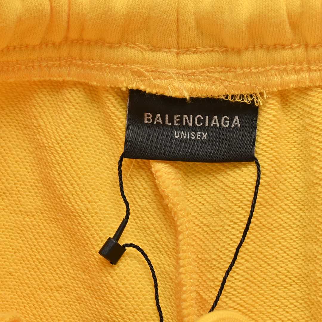 Balenciaga Sweat Shorts 'Faded Yellow' - FashionPlug