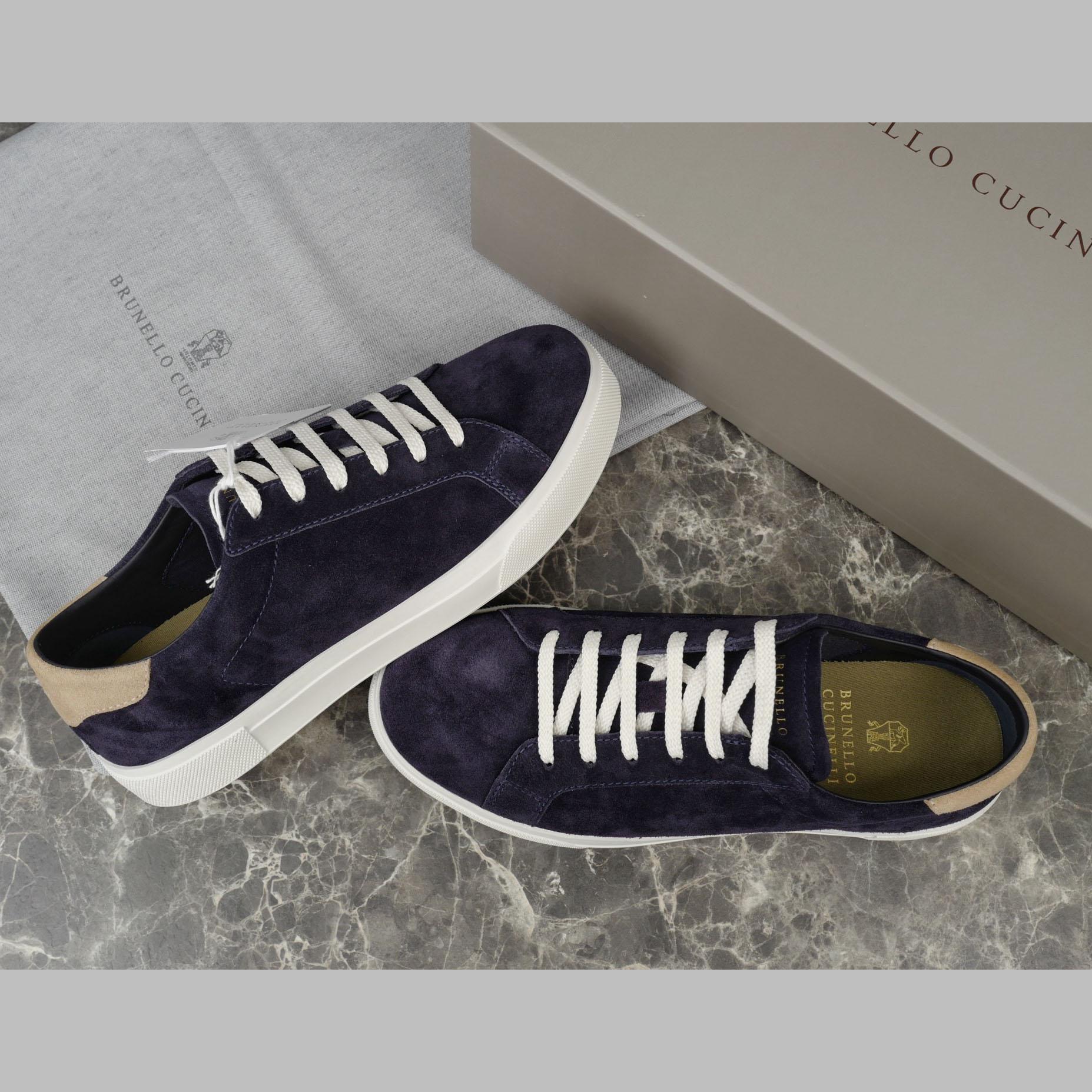 Brunello Cucinelli Suede Sneakers - FashionPlug