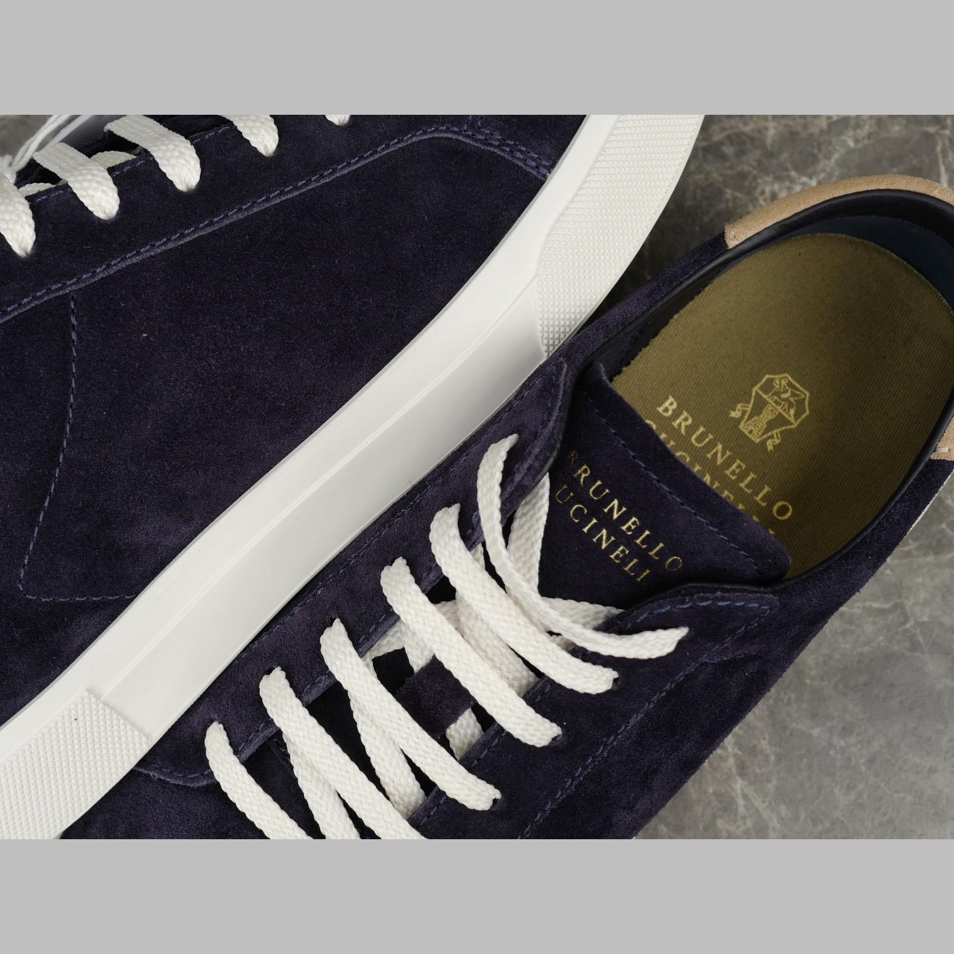 Brunello Cucinelli Suede Sneakers - FashionPlug