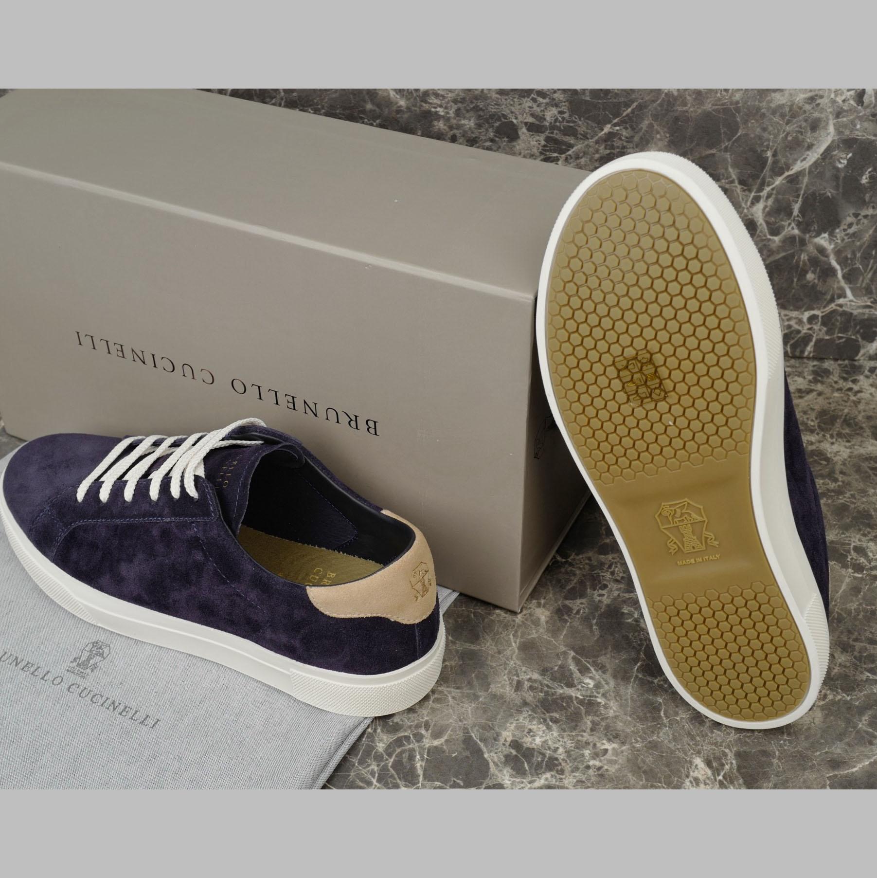 Brunello Cucinelli Suede Sneakers - FashionPlug