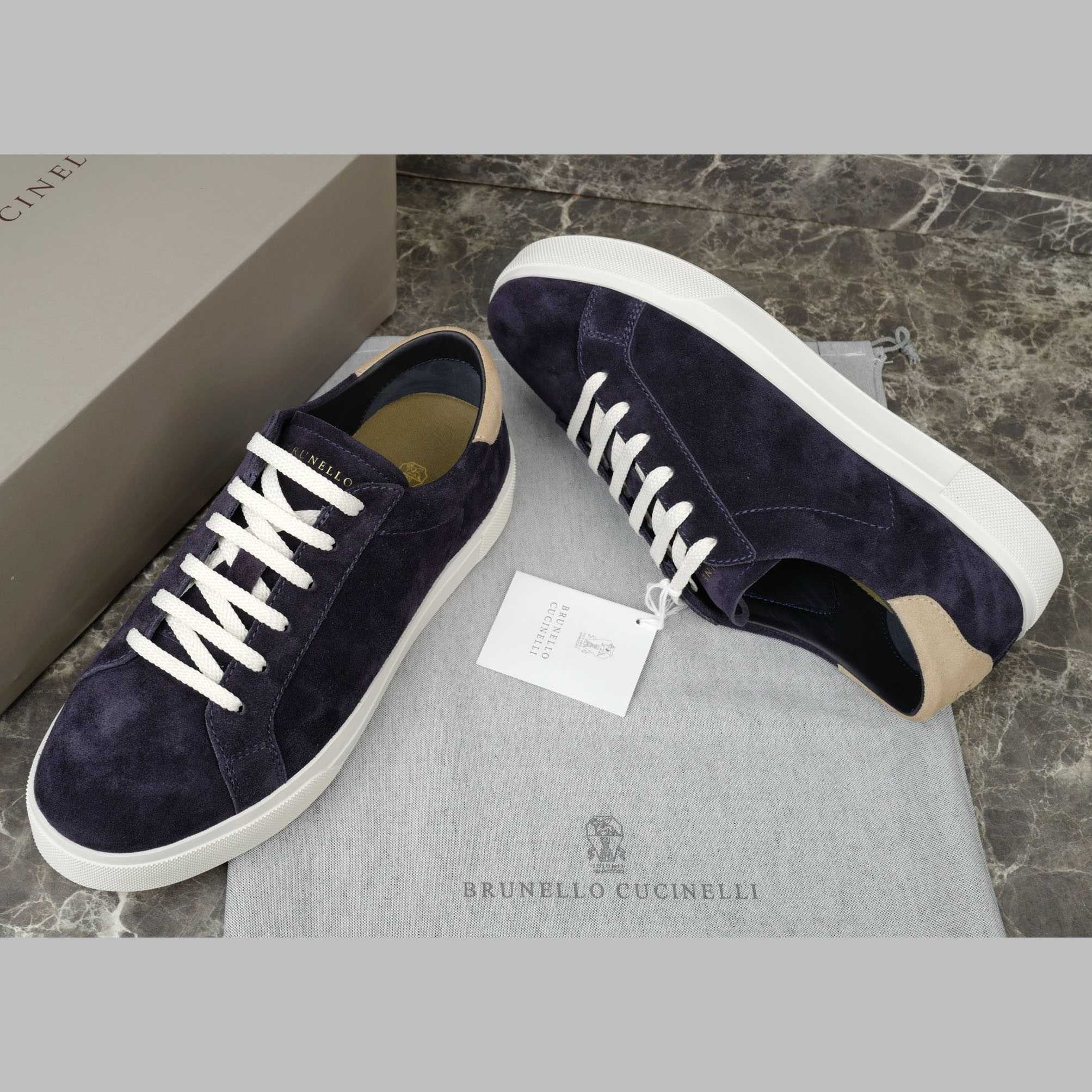 Brunello Cucinelli Suede Sneakers - FashionPlug