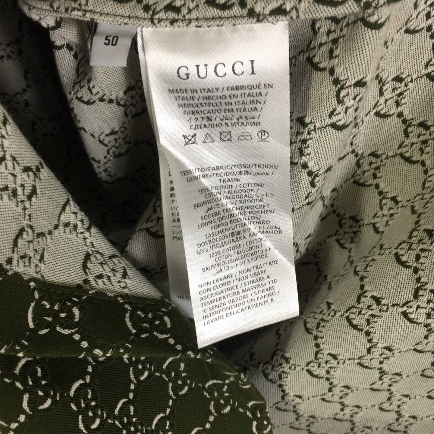 Gucci GG Linen Blend Canvas Shirt - FashionPlug