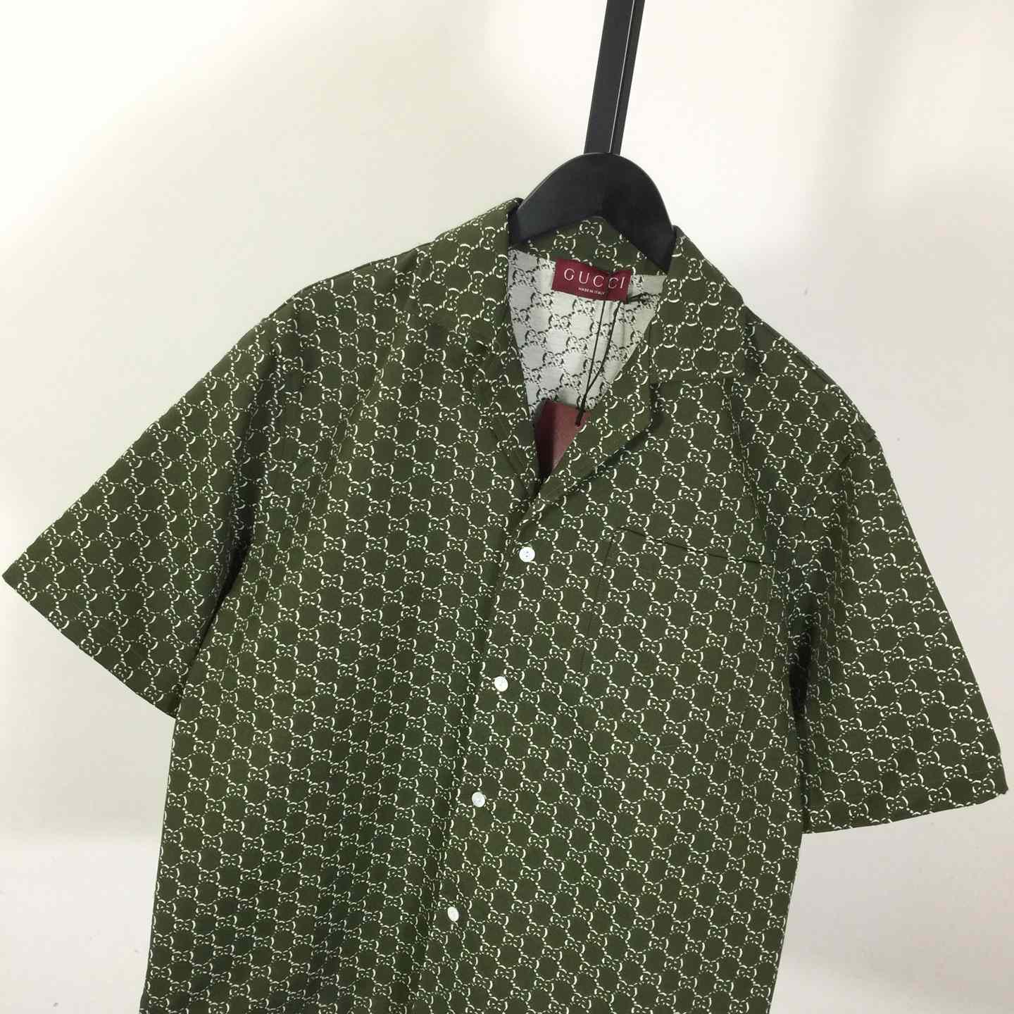 Gucci GG Linen Blend Canvas Shirt - FashionPlug