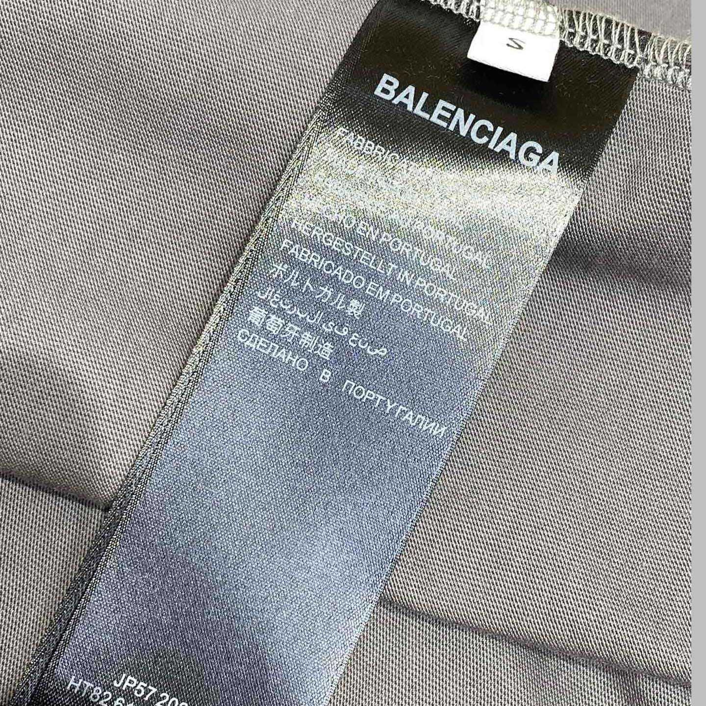 Balenciaga Human Being Shifted T-Shirt In Dark Grey - FashionPlug