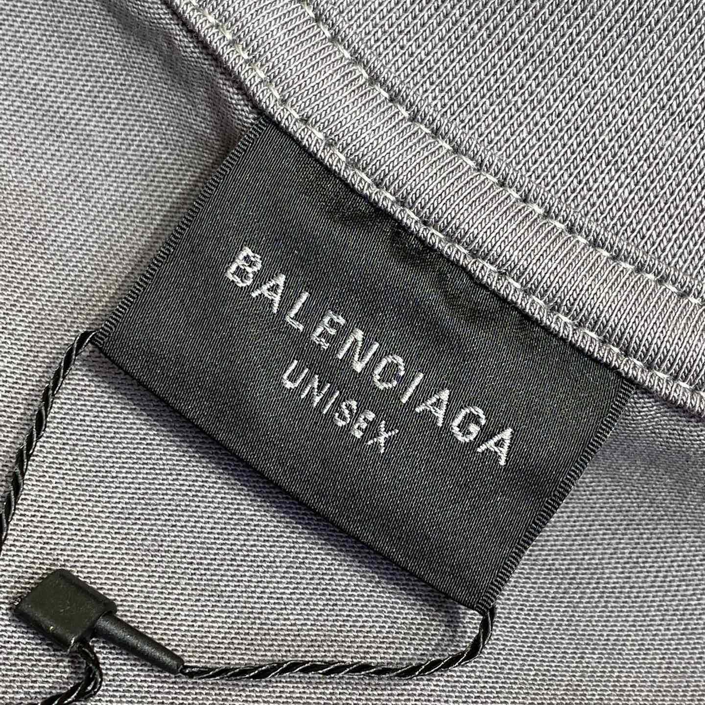 Balenciaga Human Being Shifted T-Shirt In Dark Grey - FashionPlug