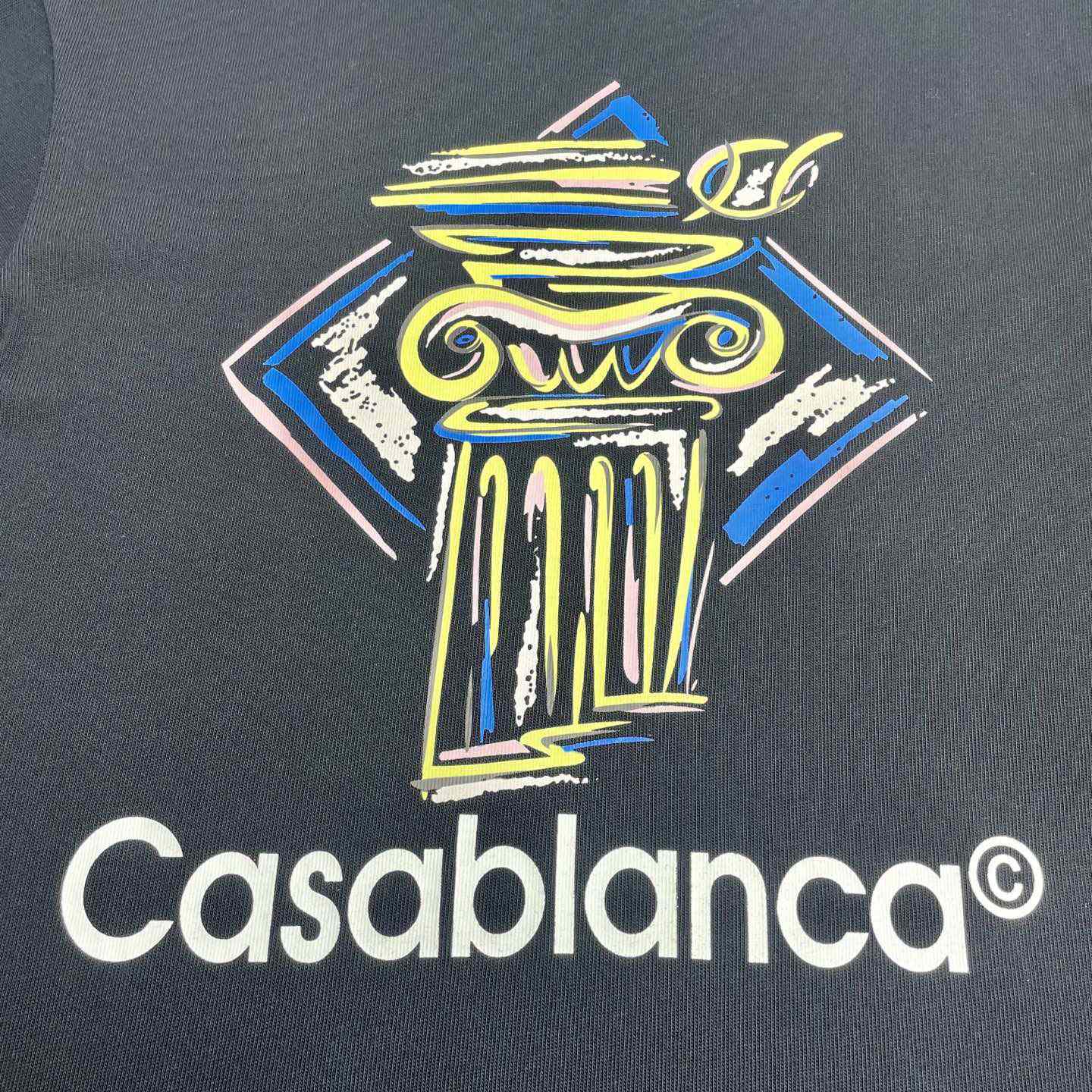 Casablanca Diamond Column Printed T-Shirt   C953 - FashionPlug