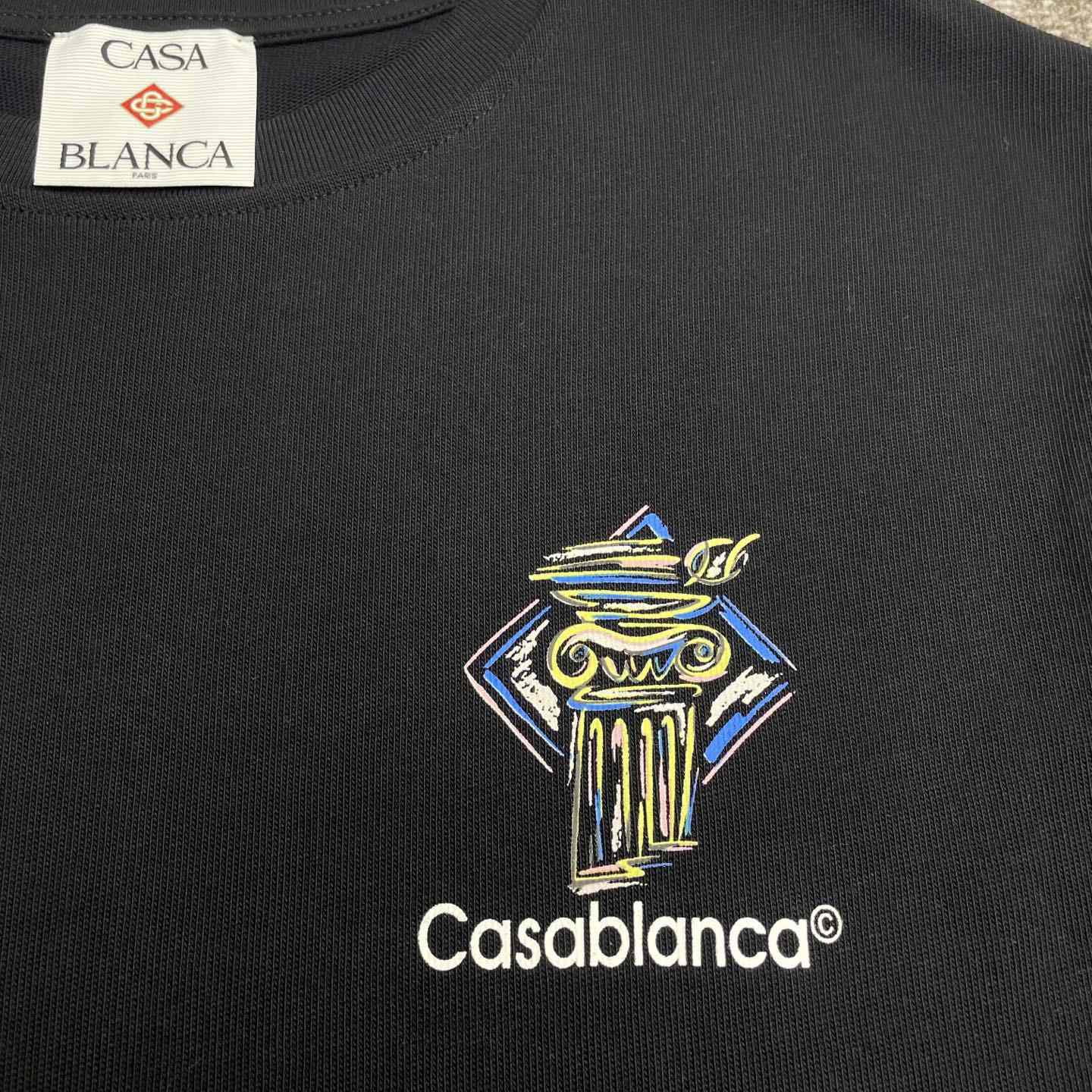 Casablanca Diamond Column Printed T-Shirt   C953 - FashionPlug