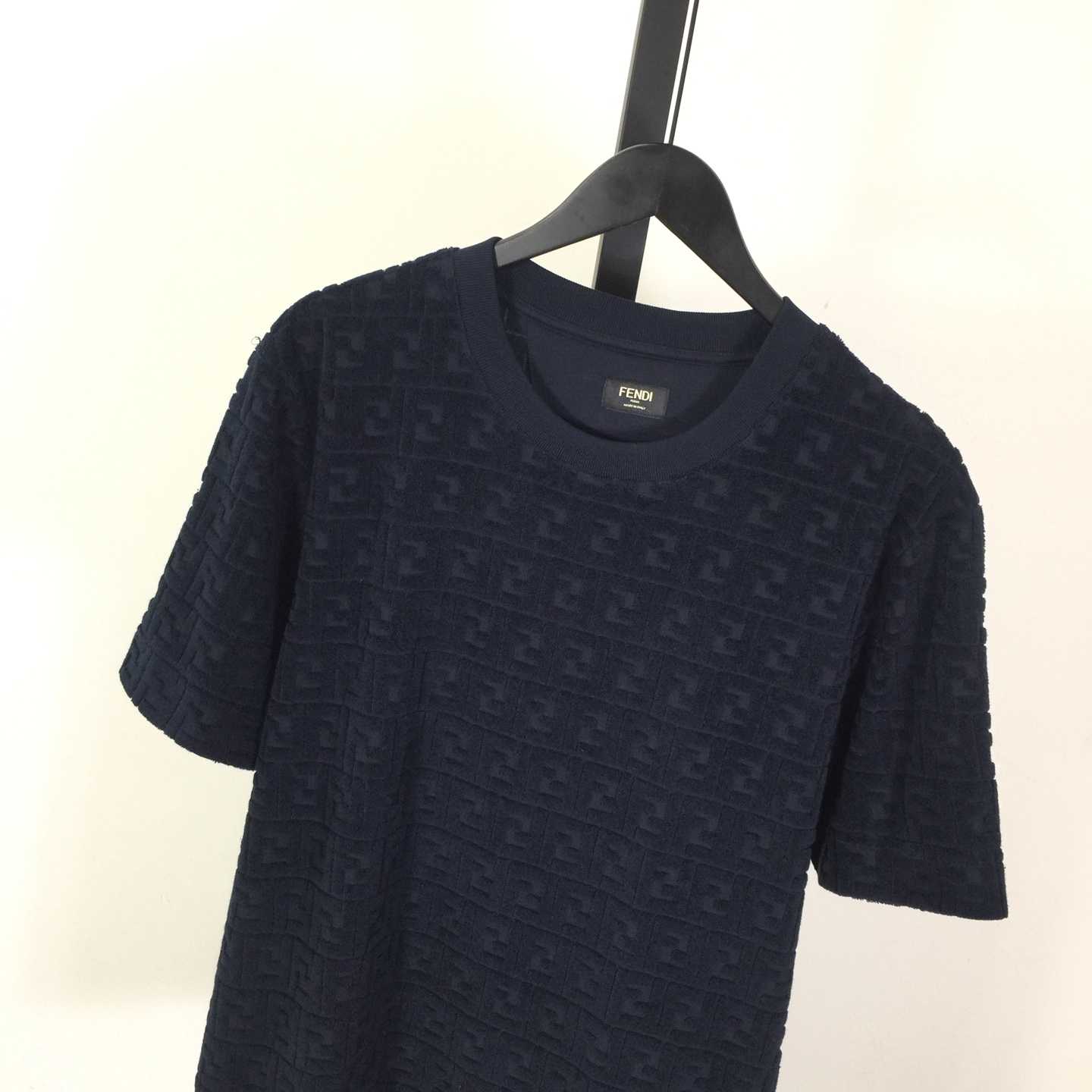 Fendi Blue FF Piqué T-shirt - FashionPlug