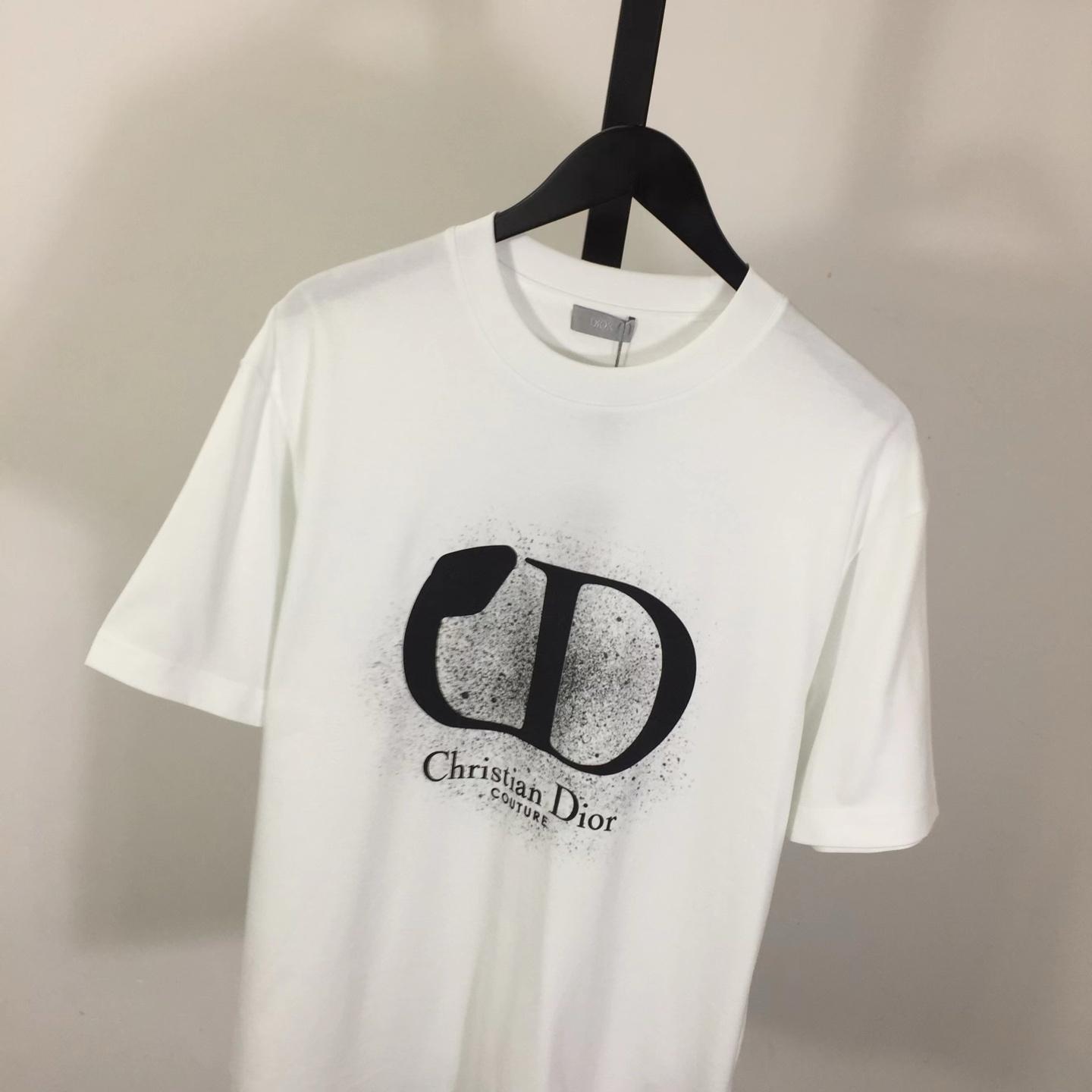 Dior Logo Cotton T-Shirt  - FashionPlug