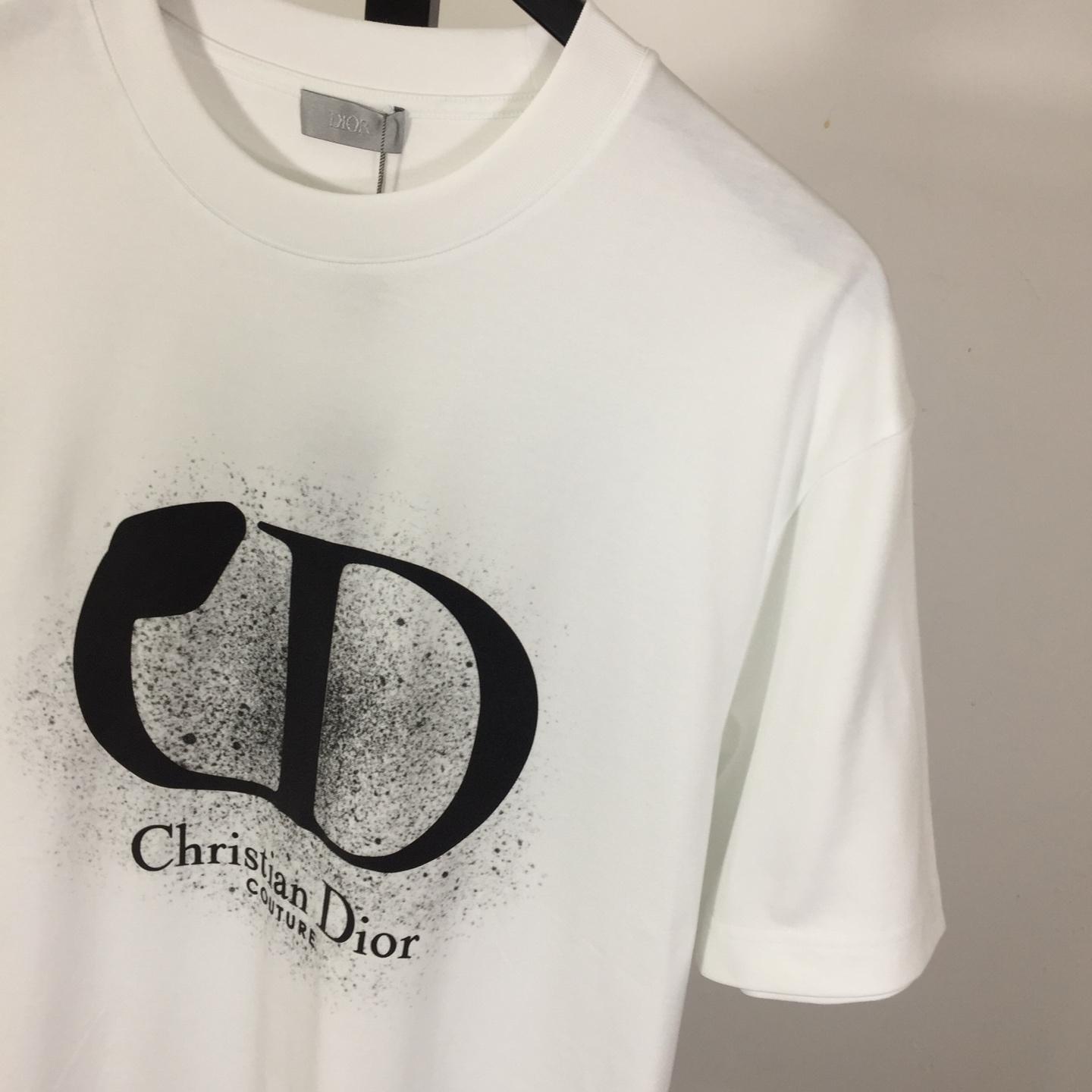 Dior Logo Cotton T-Shirt  - FashionPlug
