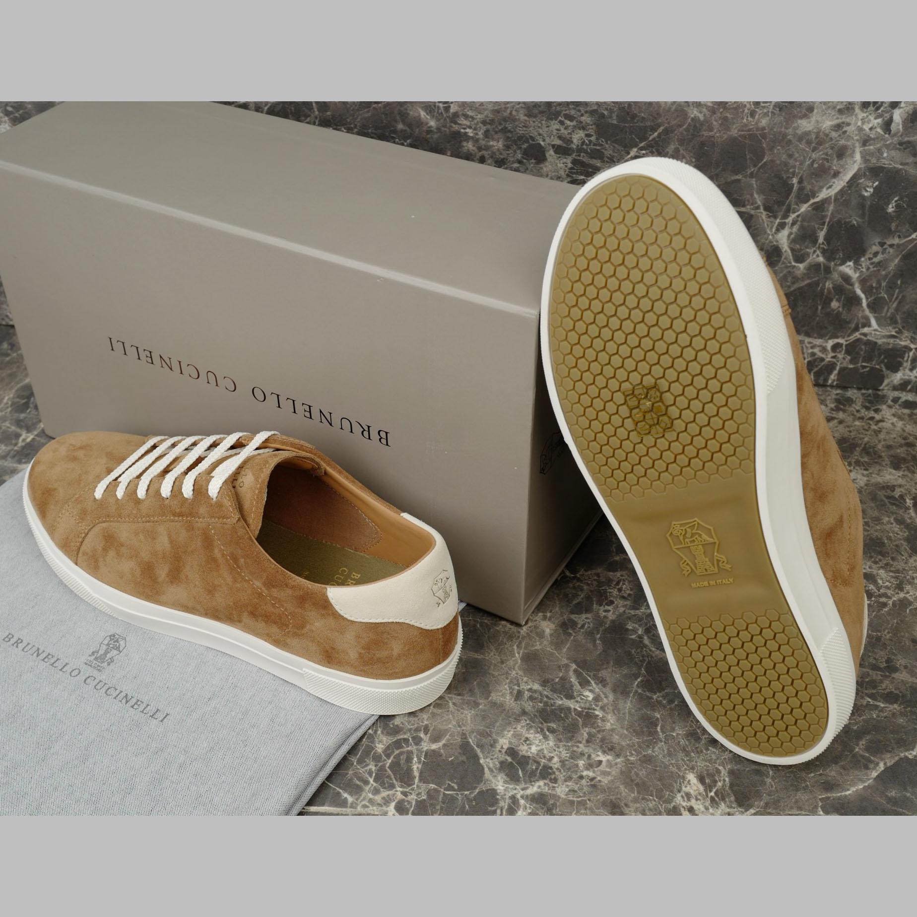 Brunello Cucinelli Suede Sneakers - FashionPlug