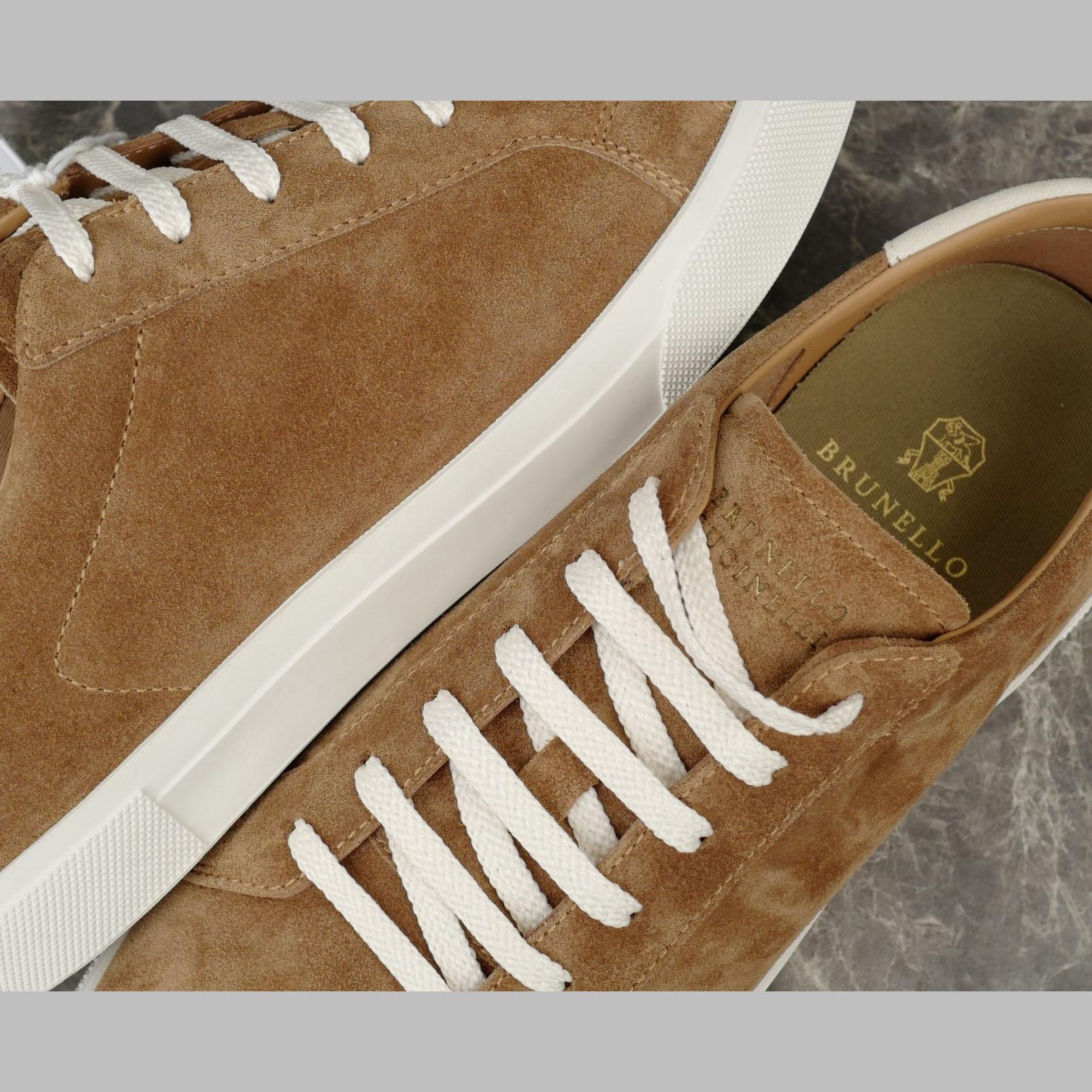 Brunello Cucinelli Suede Sneakers - FashionPlug