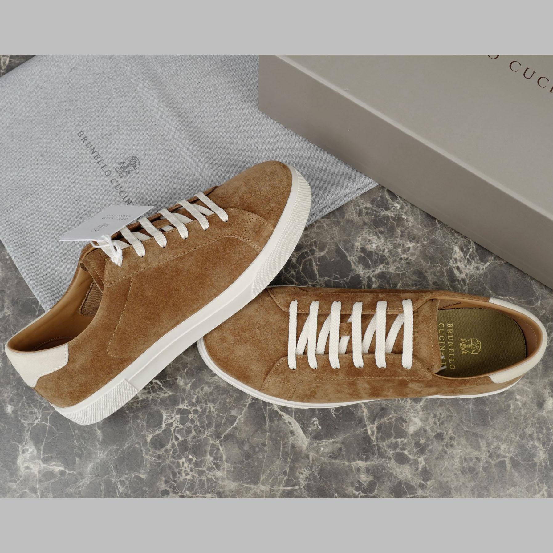 Brunello Cucinelli Suede Sneakers - FashionPlug