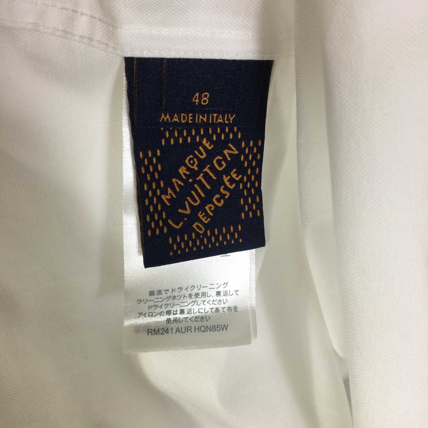 Louis Vuitton Embellished Long-Sleeved Cotton Shirt  1AGTQ5  - FashionPlug