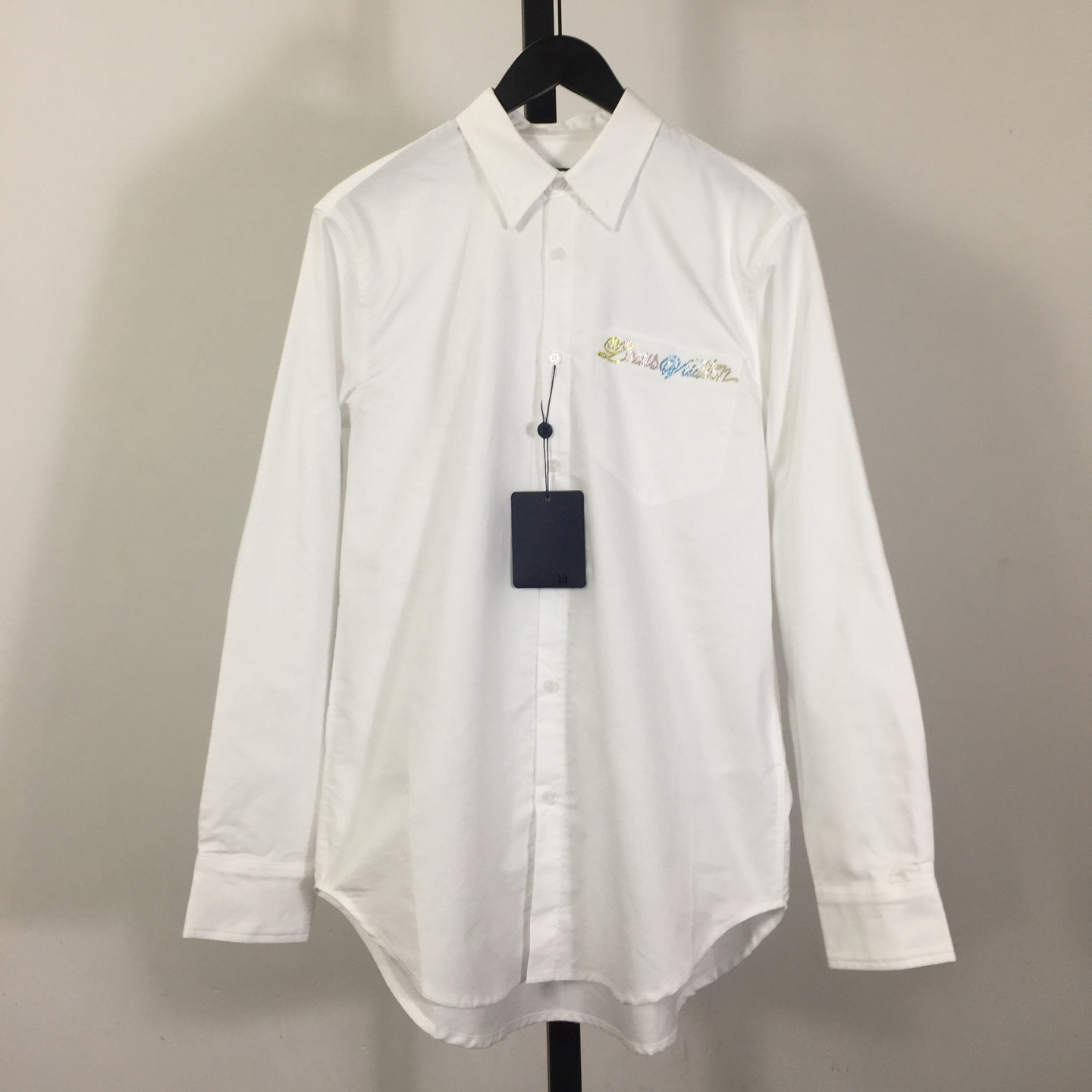 Louis Vuitton Embellished Long-Sleeved Cotton Shirt  1AGTQ5  - FashionPlug