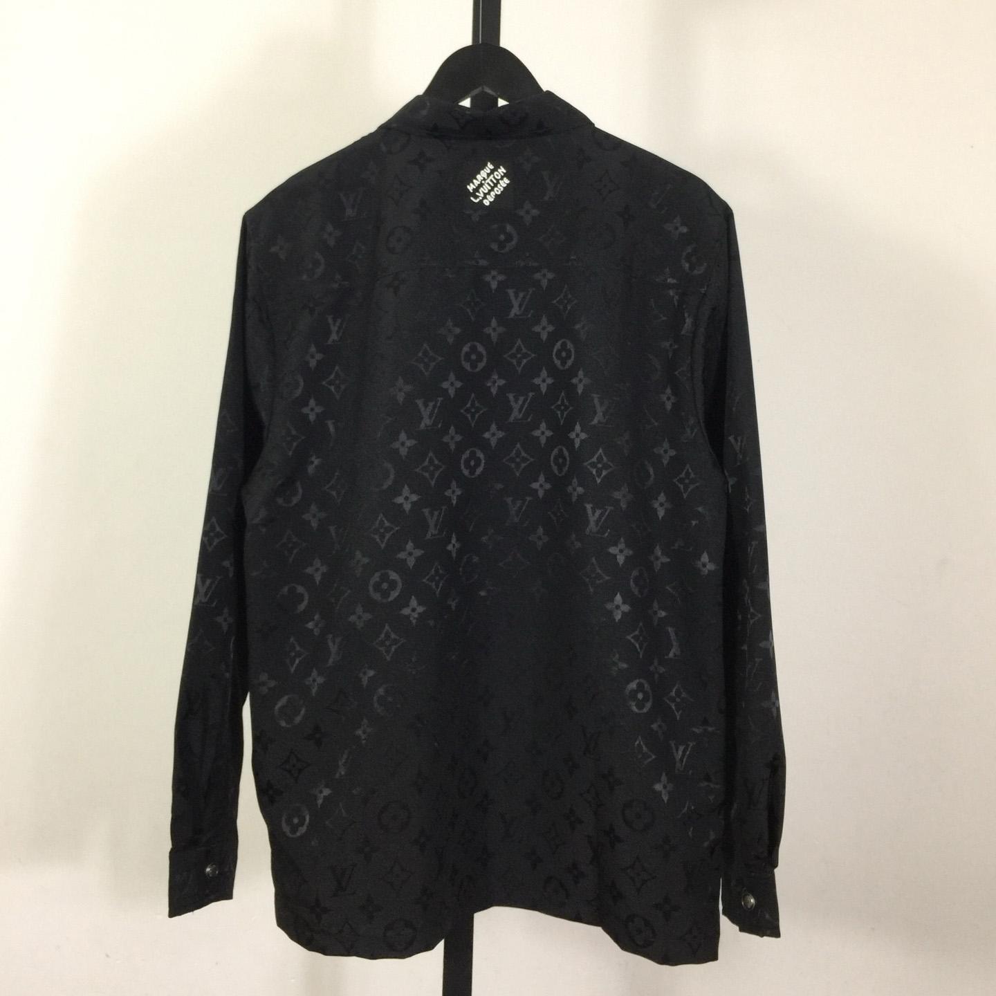 Louis Vuitton Monogram Moire Jacquard Silk Overshirt  1AGTGQ - FashionPlug