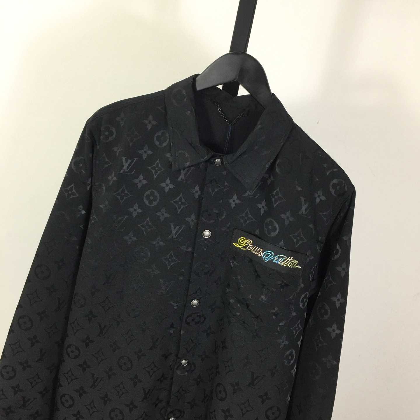 Louis Vuitton Monogram Moire Jacquard Silk Overshirt  1AGTGQ - FashionPlug