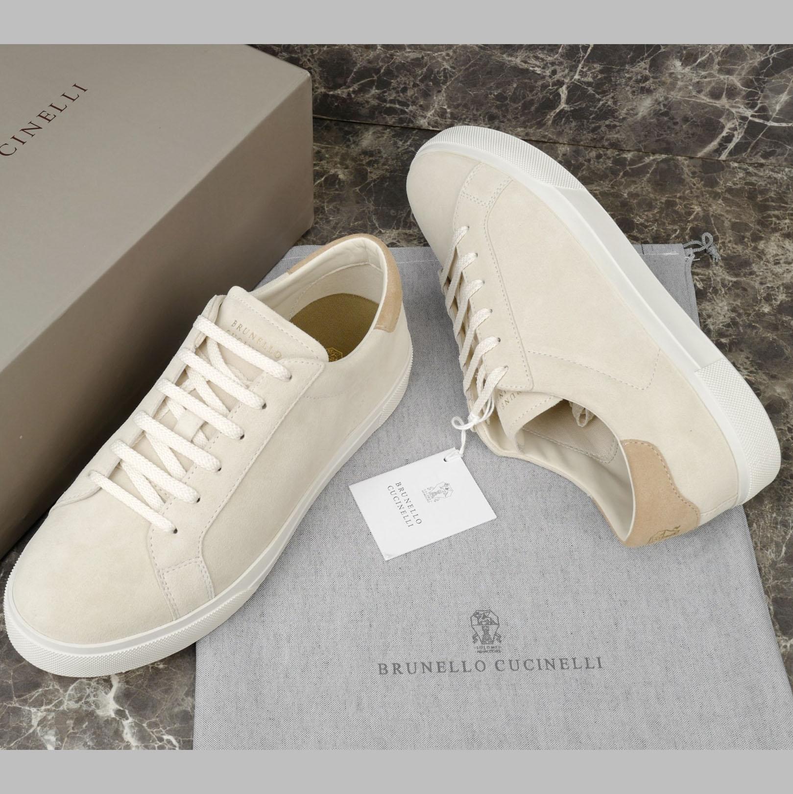 Brunello Cucinelli Suede Sneakers - FashionPlug
