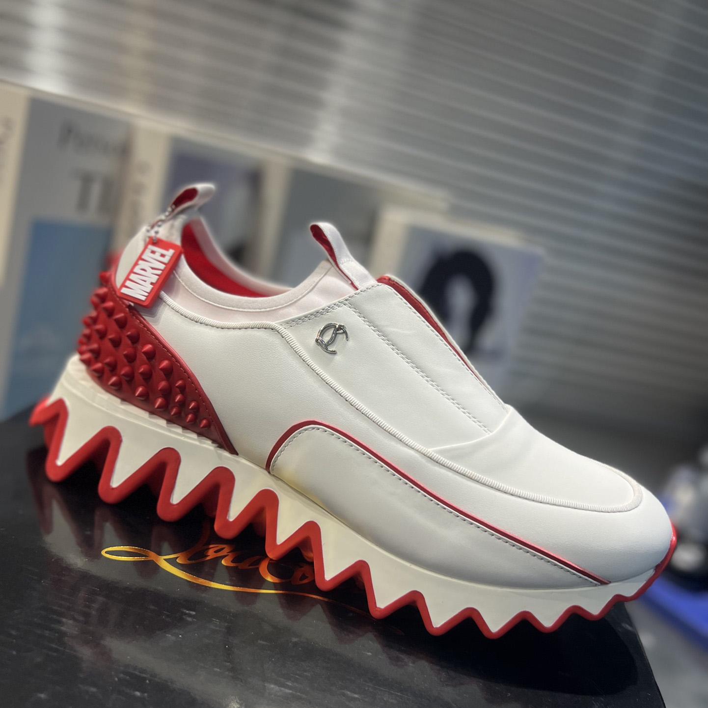 Christian Louboutin Sharkyloub SP Spikes Sneakers  - FashionPlug