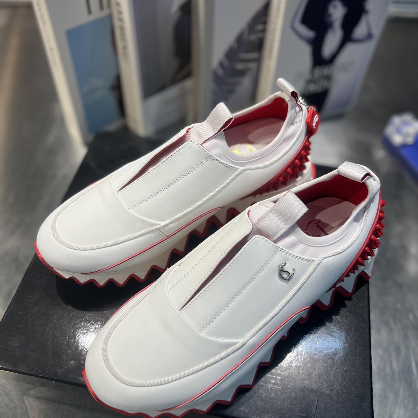 Christian Louboutin Sharkyloub SP Spikes Sneakers  - FashionPlug