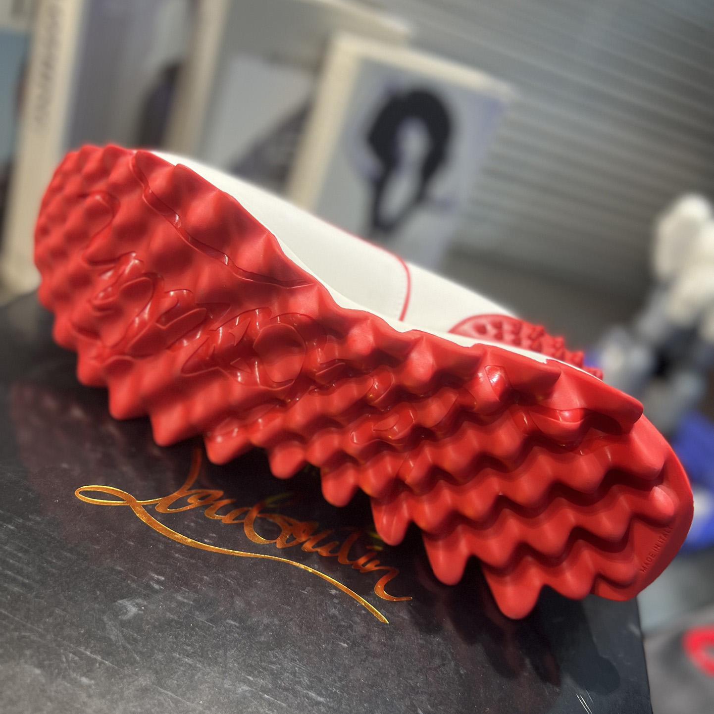 Christian Louboutin Sharkyloub SP Spikes Sneakers  - FashionPlug