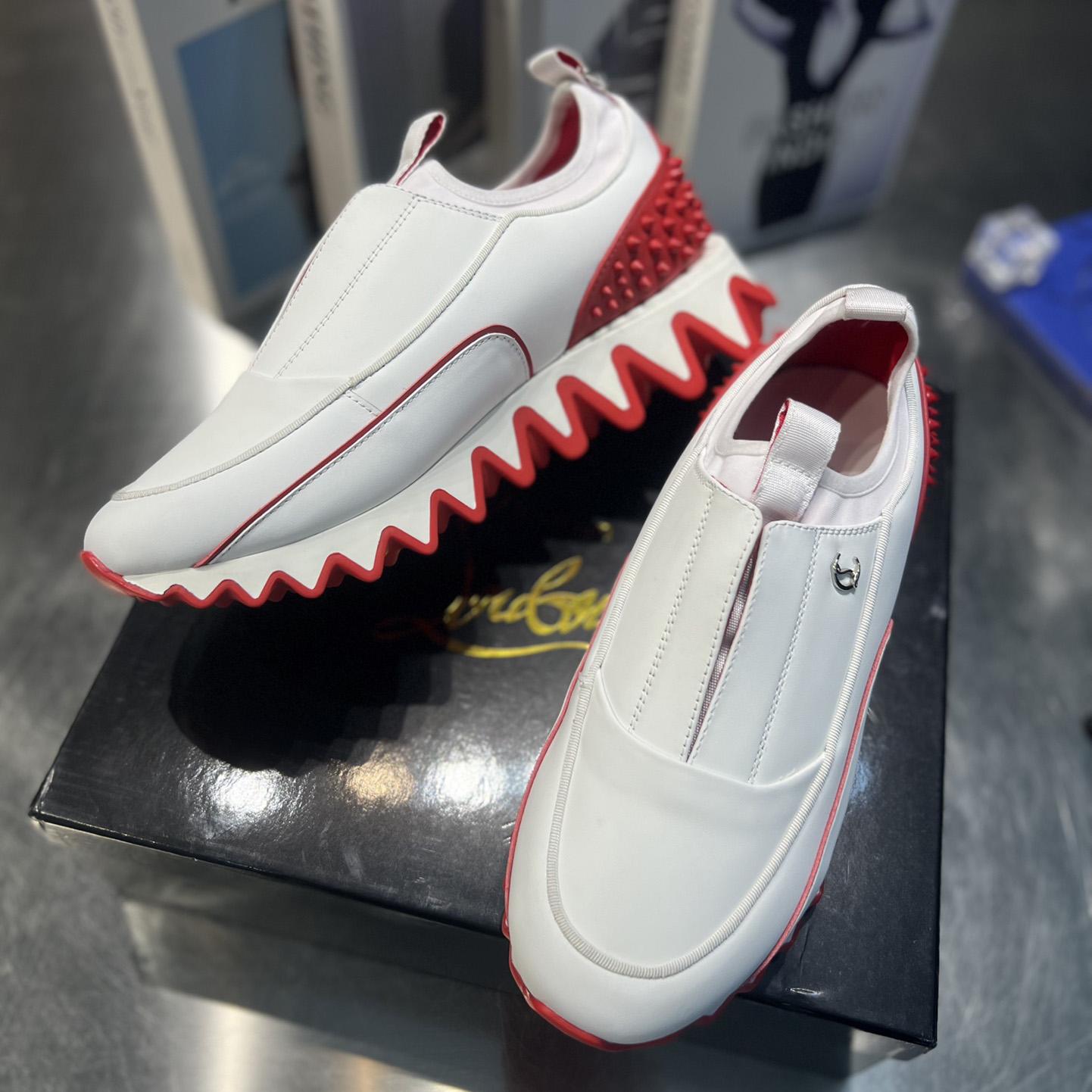 Christian Louboutin Sharkyloub SP Spikes Sneakers  - FashionPlug