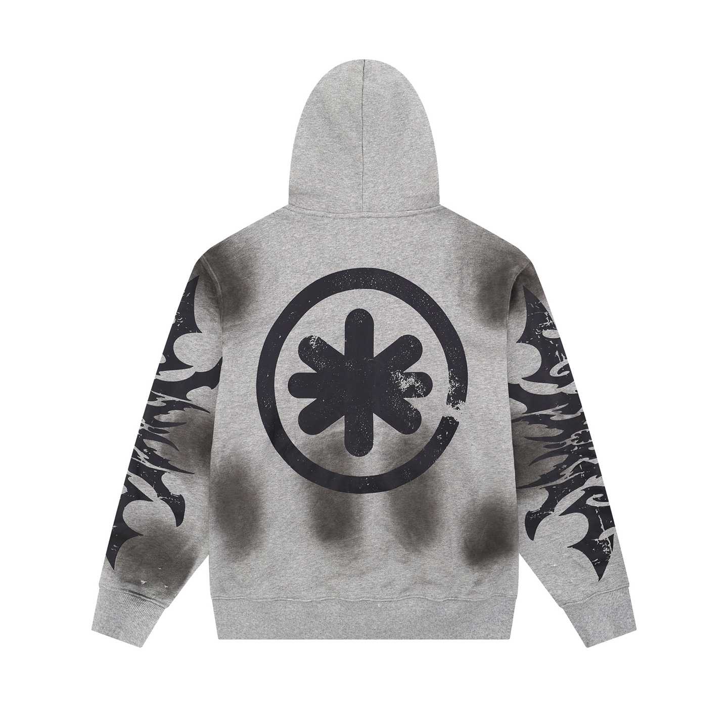 LostShdws Complex Con Exclusive Acid Wash Zip Up Hoodie Grey - FashionPlug
