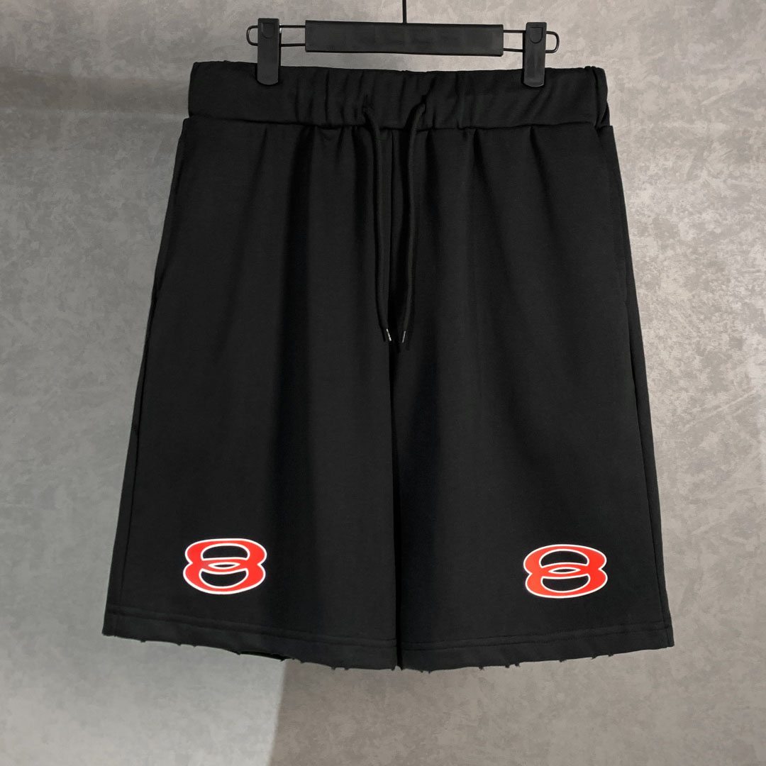 Balenciaga Cotton Logo Shorts - FashionPlug