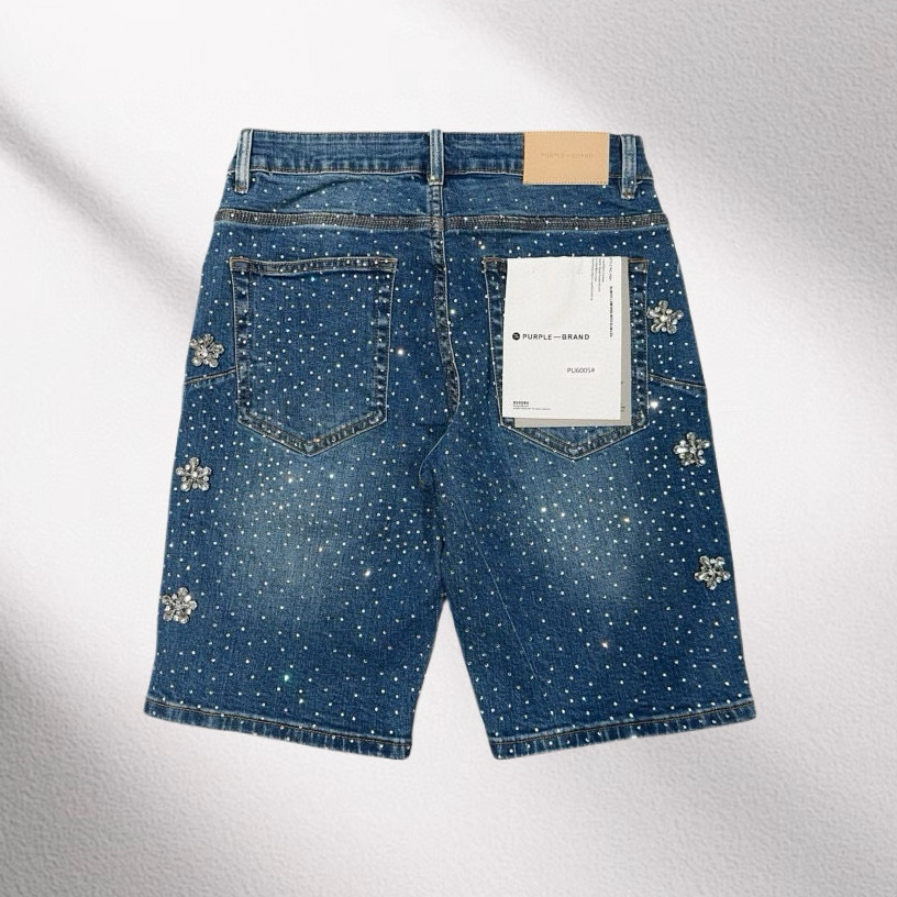 Purple-Brand Denim Shorts    6005 - FashionPlug