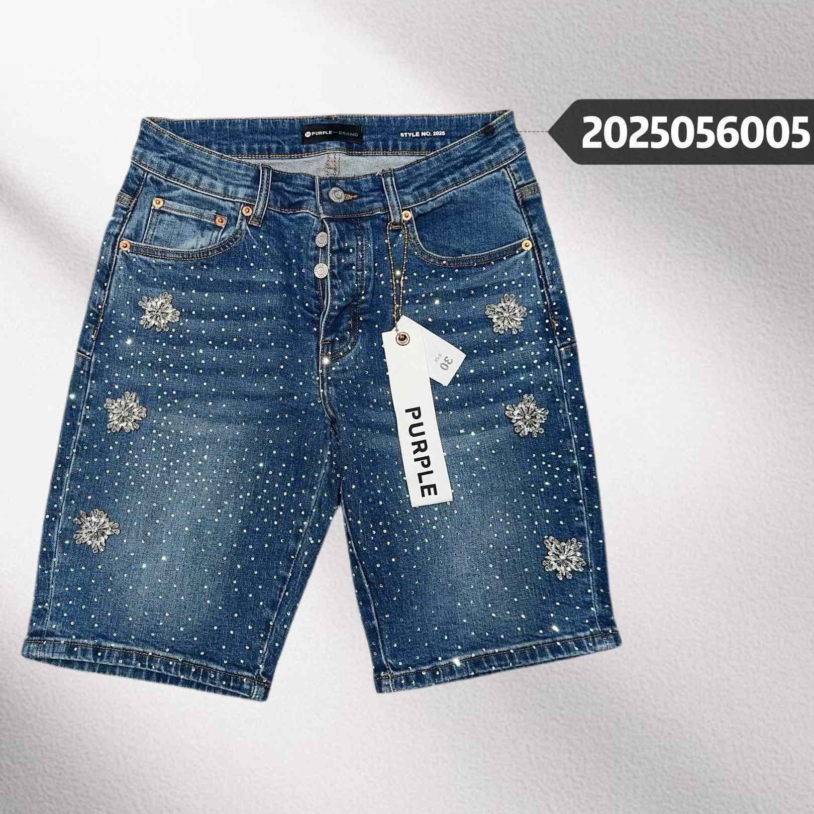 Purple-Brand Denim Shorts    6005 - FashionPlug