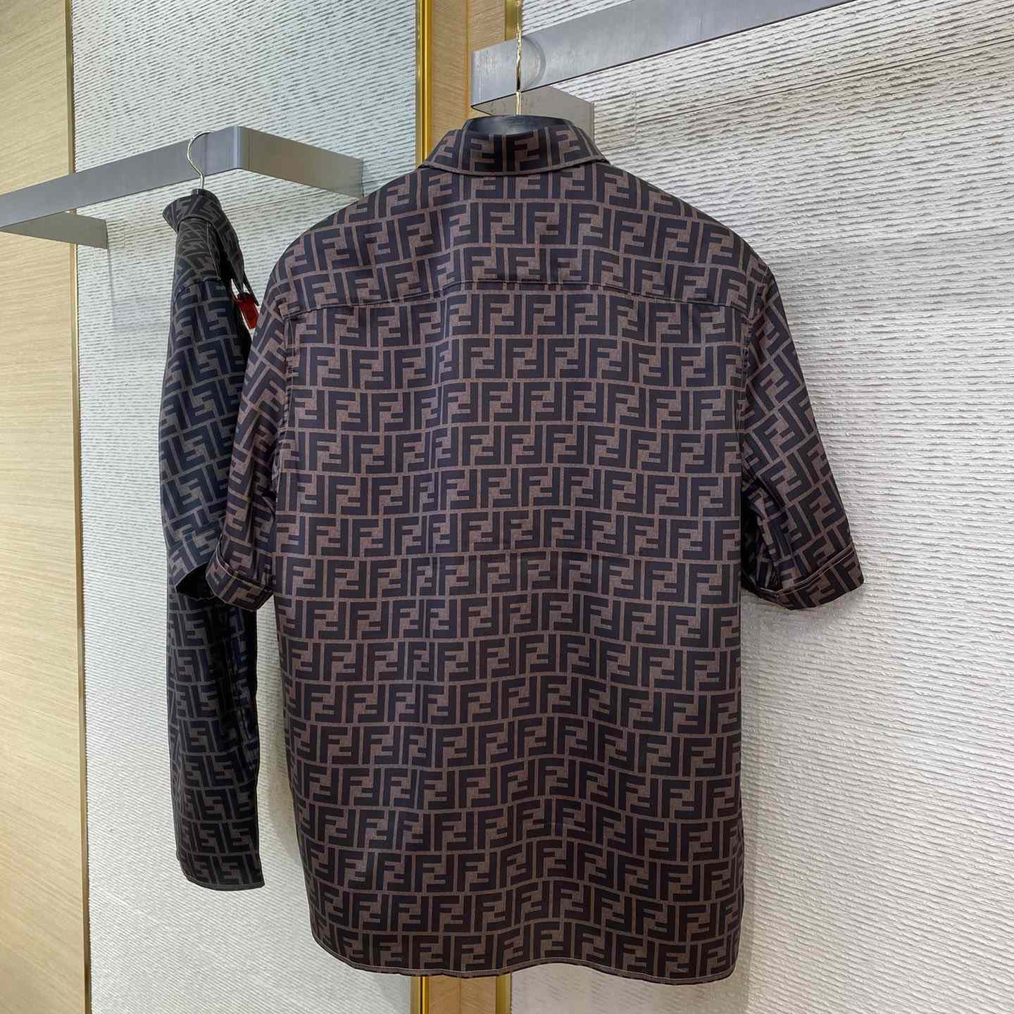 Fendi Brown Silk Shirt - FashionPlug