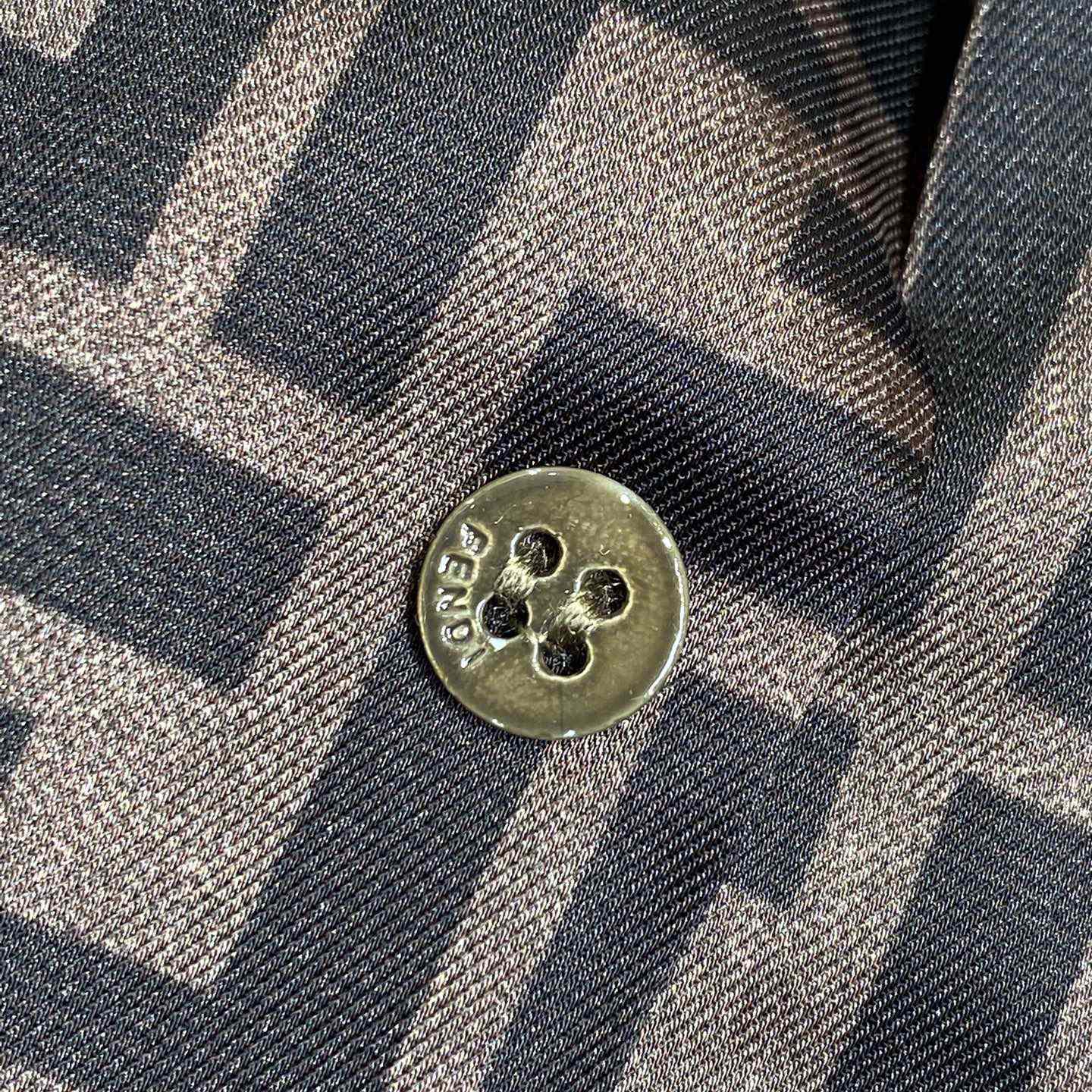 Fendi Brown Silk Shirt - FashionPlug