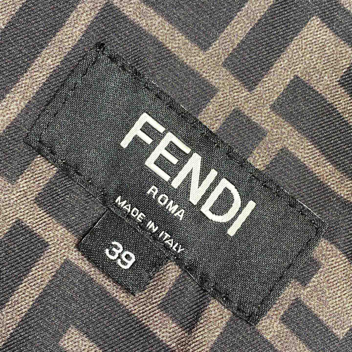 Fendi Brown Silk Shirt - FashionPlug