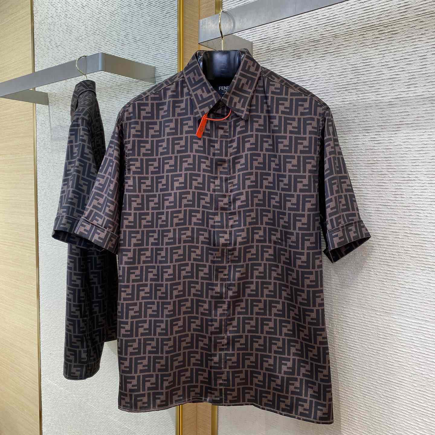 Fendi Brown Silk Shirt - FashionPlug