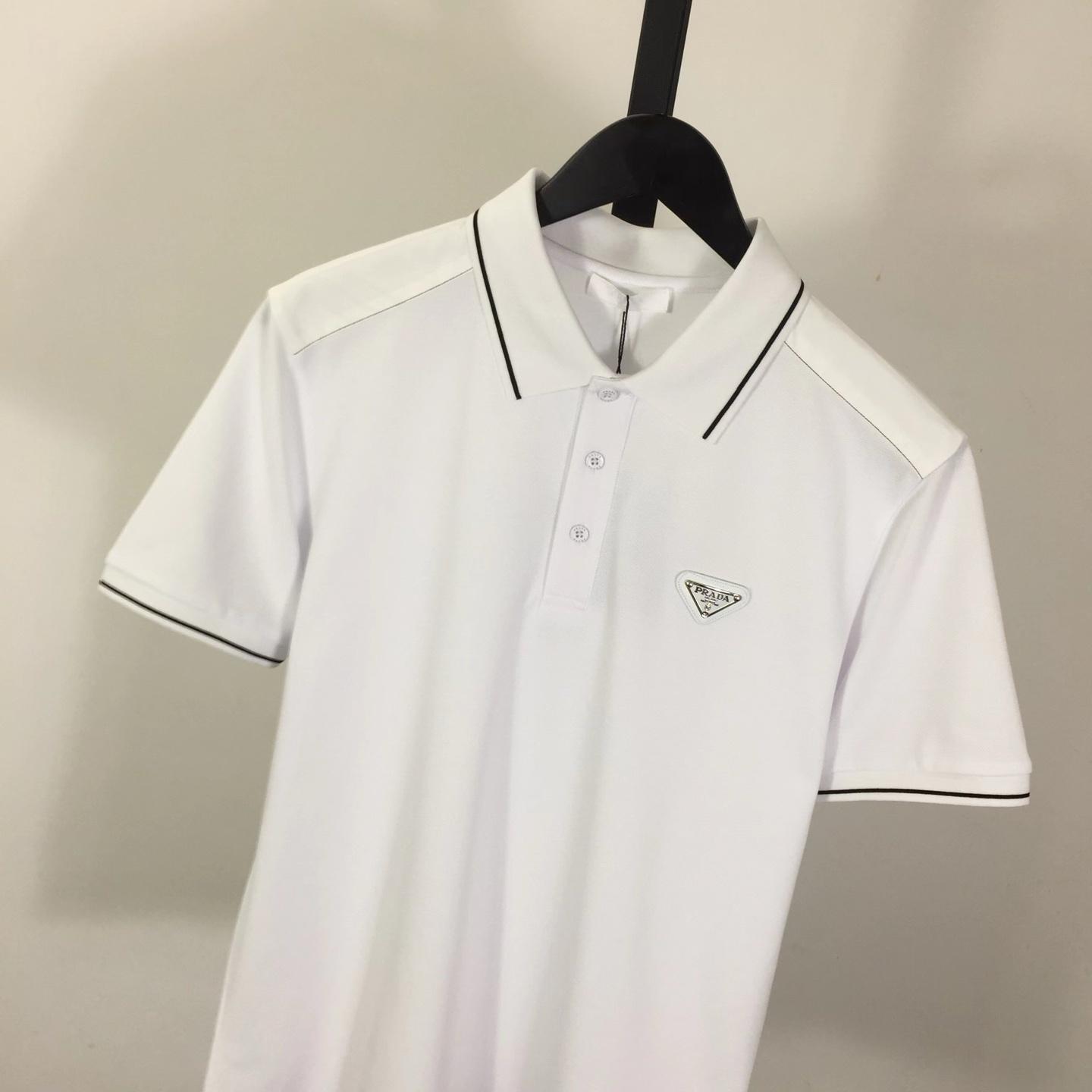 Prada Short-sleeved Piqué Polo Shirt - FashionPlug