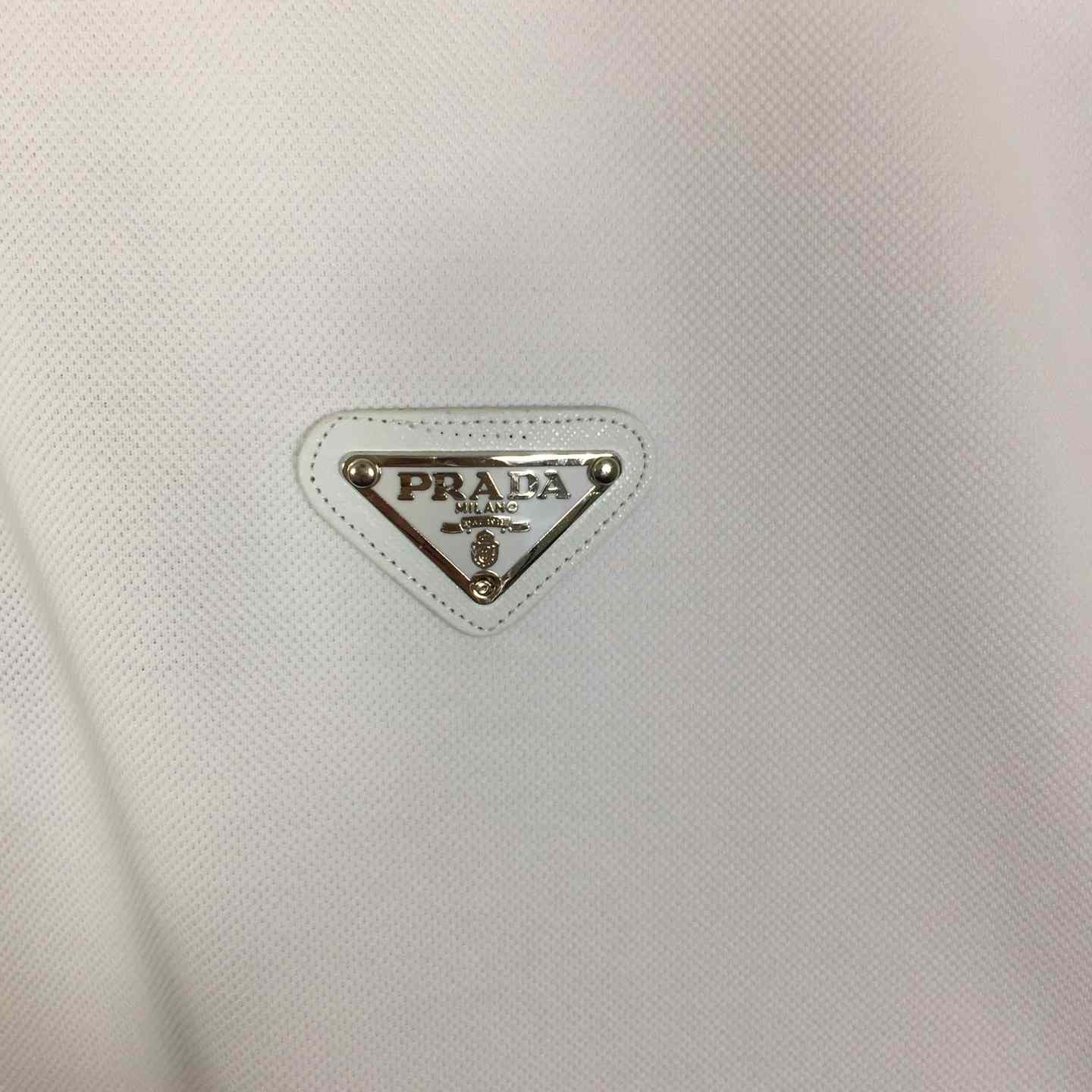 Prada Short-sleeved Piqué Polo Shirt - FashionPlug