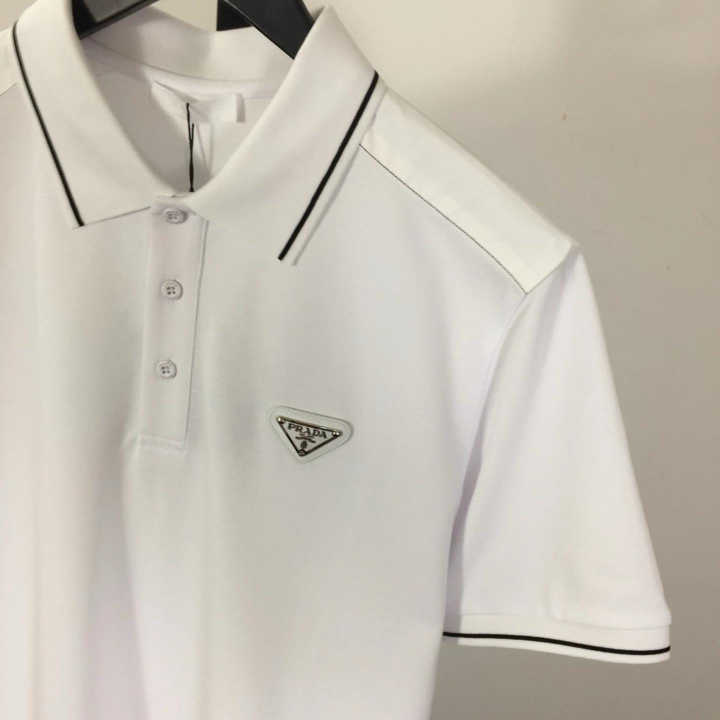 Prada Short-sleeved Piqué Polo Shirt - FashionPlug