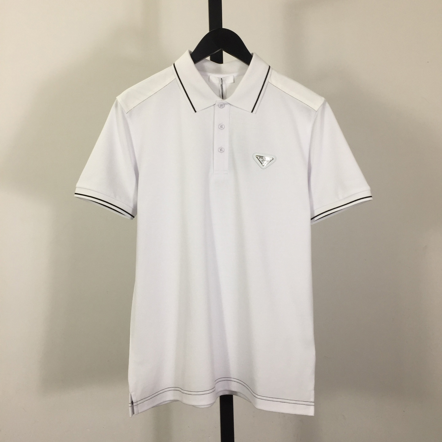Prada Short-sleeved Piqué Polo Shirt - FashionPlug
